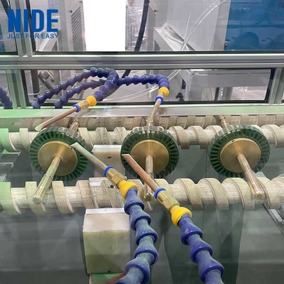 Línea automática de recubrimiento de polvo electrostático para aislamiento del núcleo del estator del motor sin escobillas