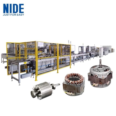Línea de ensamblaje del motor de inducción automático del estator y del rotor