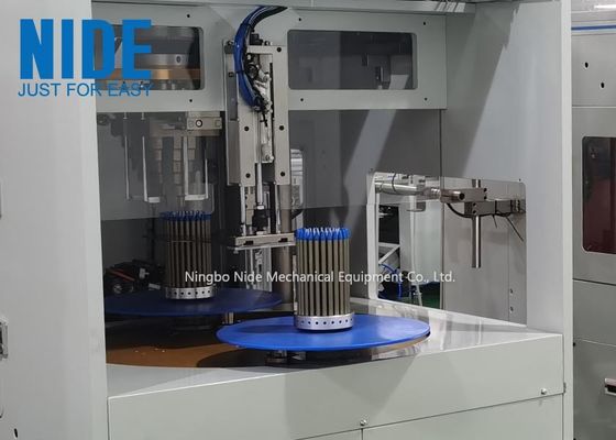 Máquina de bobina automática de bobina de estator de dos estaciones en planta de fabricación de la producción del estator